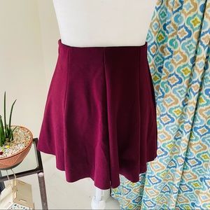 Brandy Melville Burgundy/maroon Skater Skirt